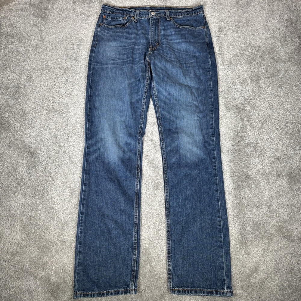 Levis 511 Jeans Mens 34x34 Slim Fit Straight Leg Medium Wash Blue Denim Stretch